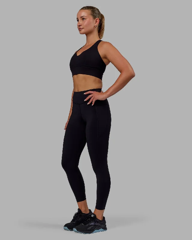 Elite 7/8 Length Legging - Black Trendy High-Compression Leggings