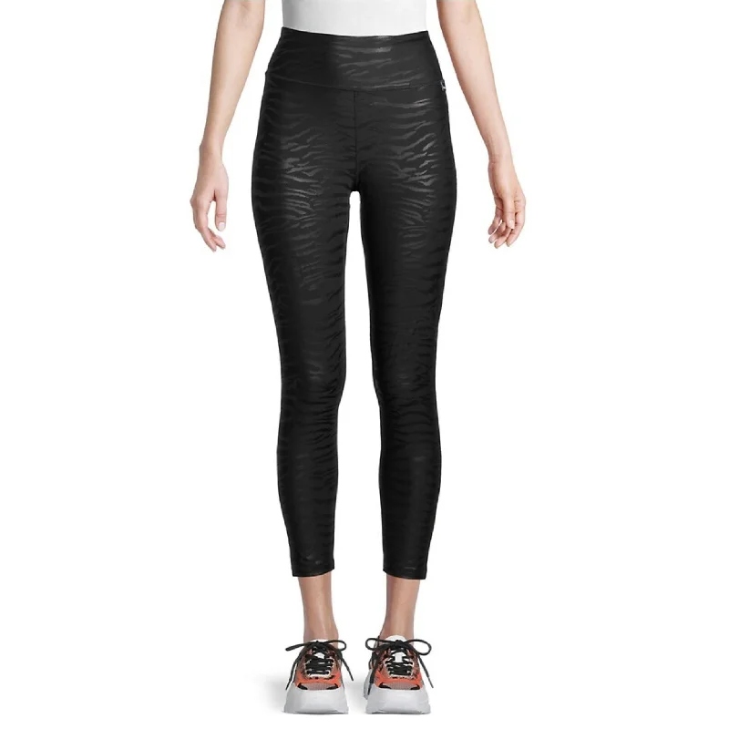 DKNY Sport Tiger-Print Cropped Leggings Trendy Spandex Leggings