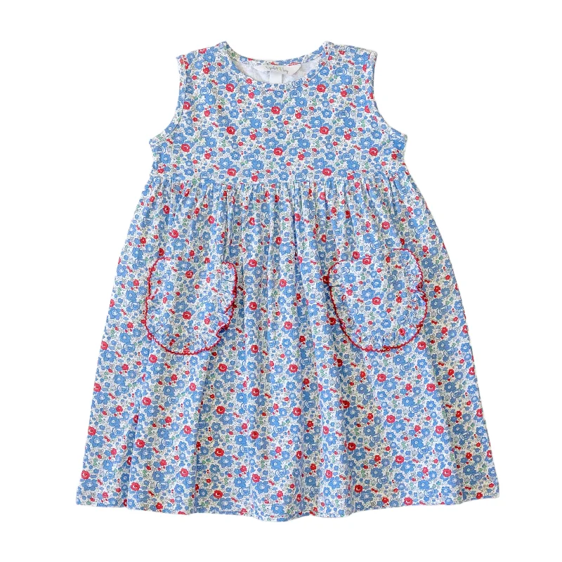 Ella Girls Dress - Patriotic Blooms Tunics Chic fashionable