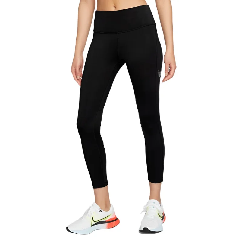 Nike Womens Dri-Fit Mid Rise Leggings Trendy High-Waist Tummy Control Leggings