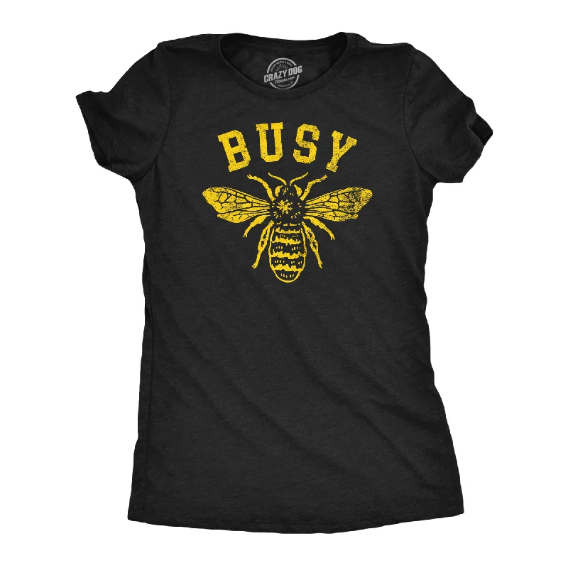 Busy Bee Women's T Shirt-- Asymmetrical Pockets Print