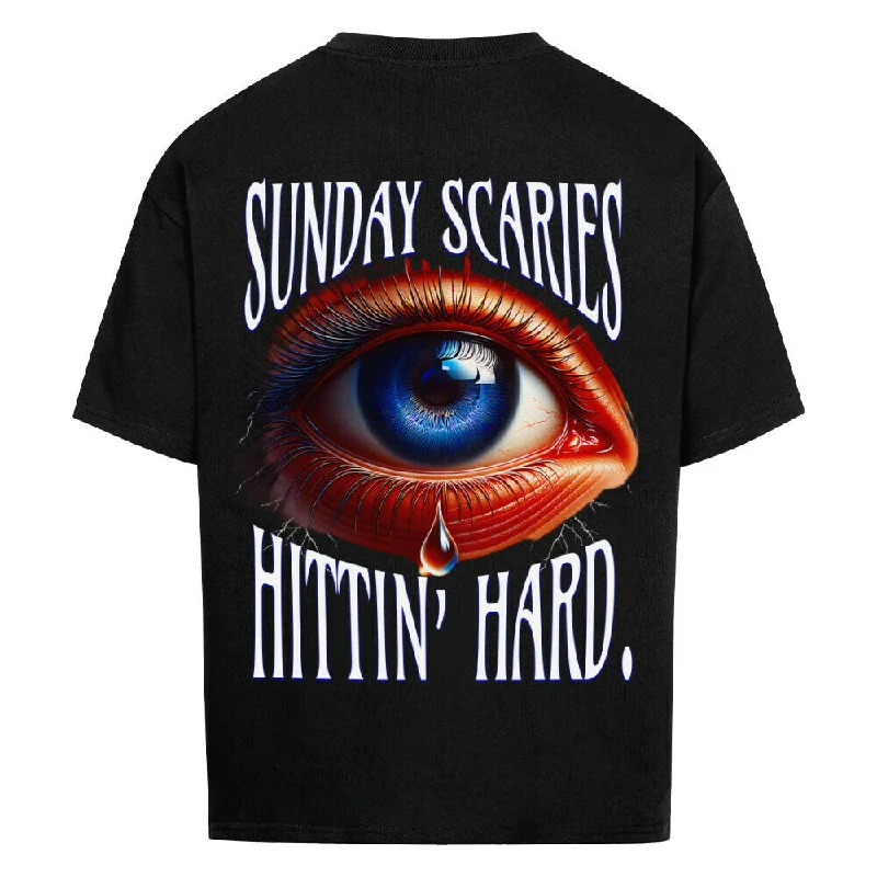 "Sunday Scaries hittin´ hard" Oversized Shirt-- Anti-Pilling Machine Wash Handmade