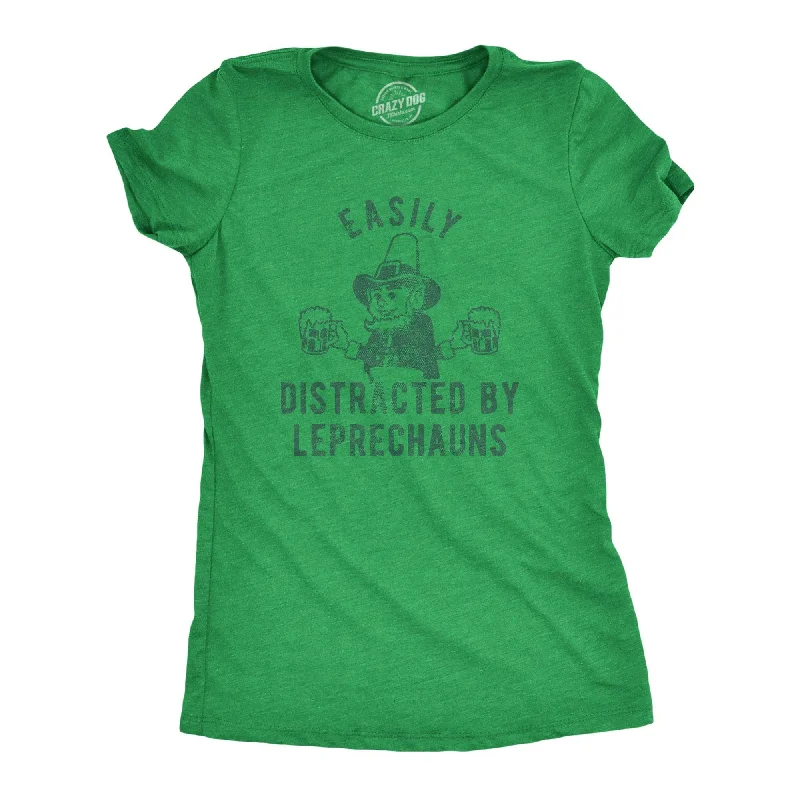 Easily Distracted By Leprechauns Women's T Shirt-- Lace Blend Ribbed Blend Corduroy Blend