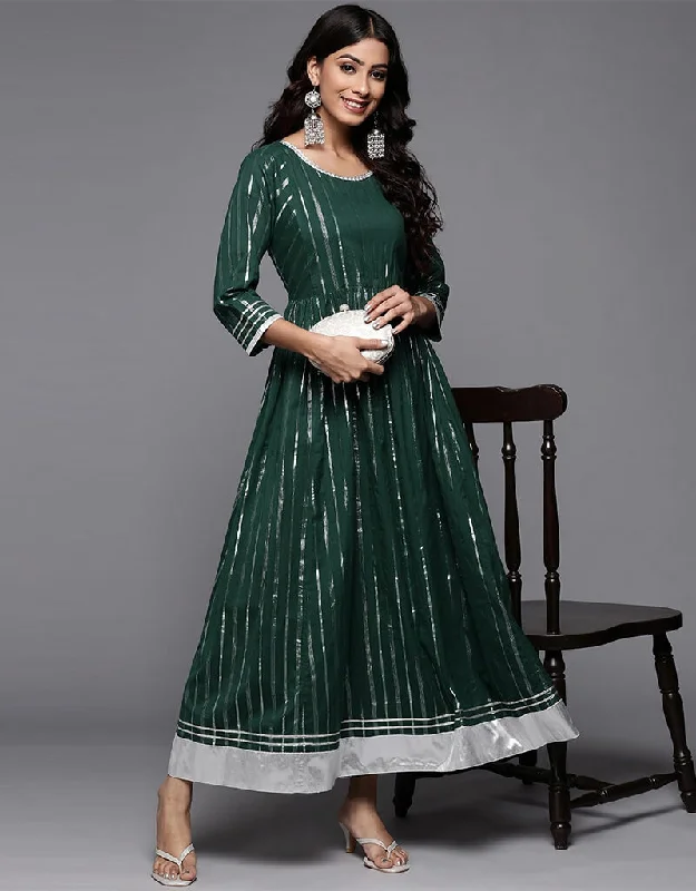 Green Maxy Dress Tunics Office stylish