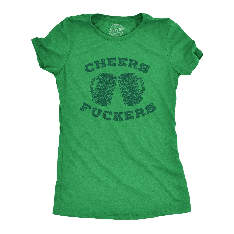 Cheers Fuckers Women's T Shirt-- Silk Blend Satin Velvet