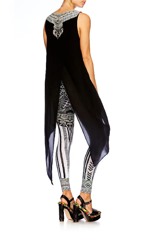 LEGGINGS HANGING AROUND Trendy Colorblock Print Leggings