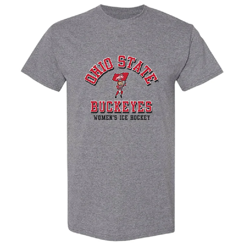 Ohio State - NCAA Women's Ice Hockey : Joy Dunne - Classic Shersey T-Shirt-- Chenille Brocade Lace