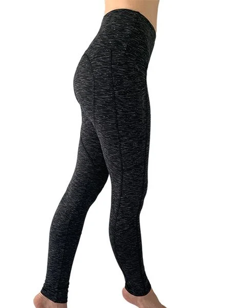 Tri-Heather Pocketed Legging Stylish Colorful Activewear Leggings