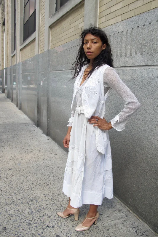 Edwardian Tulle and Lace Vest Dress Tunics Stylish elegant