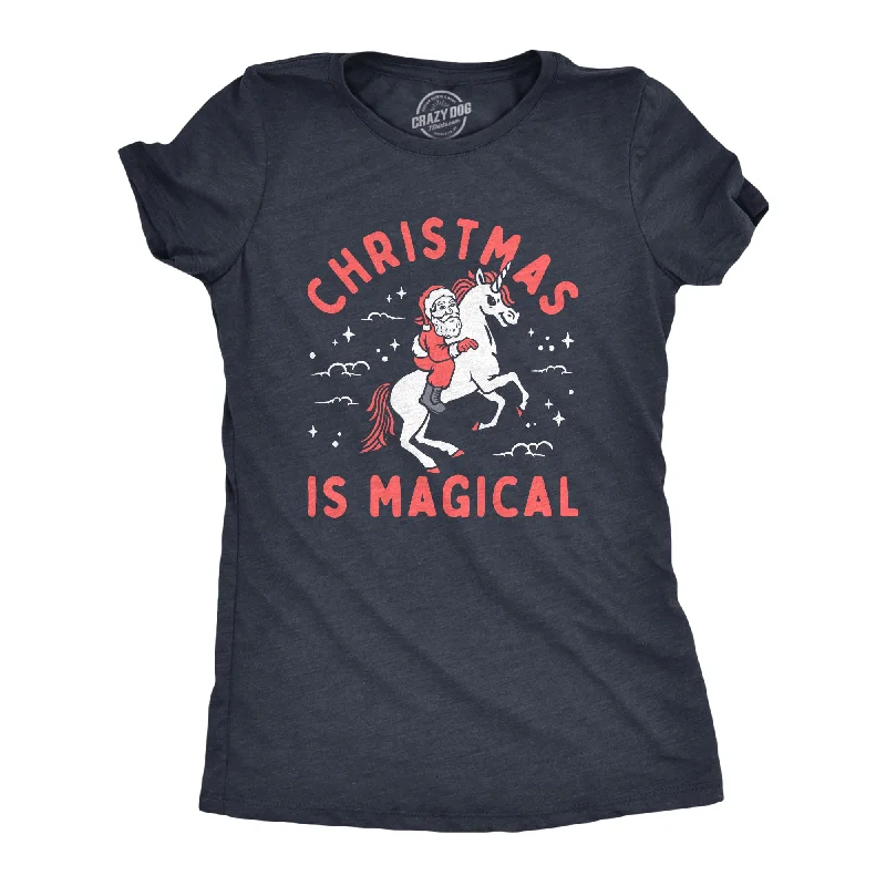 Christmas Is Magical Women's T Shirt-- Oversized T-Shirt Spandex breathable