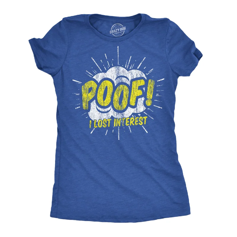 Poof I Lost Interest Women's T Shirt-- Plaid T-Shirt Polka Dot Checkered