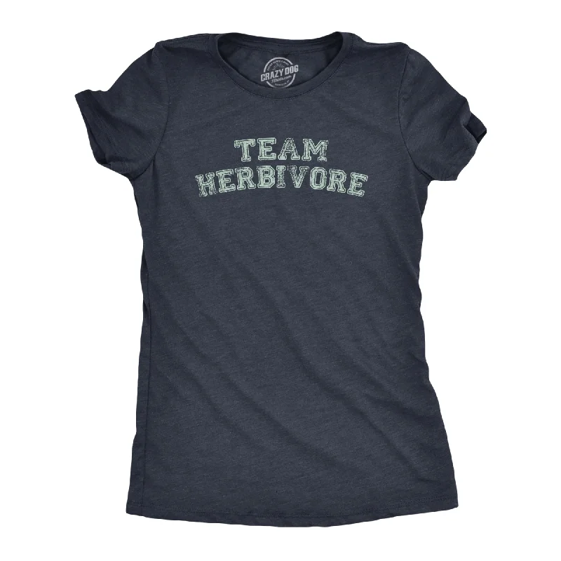 Team Herbivore Women's T Shirt-- Denim Fabric Leather Fabric Suede Fabric