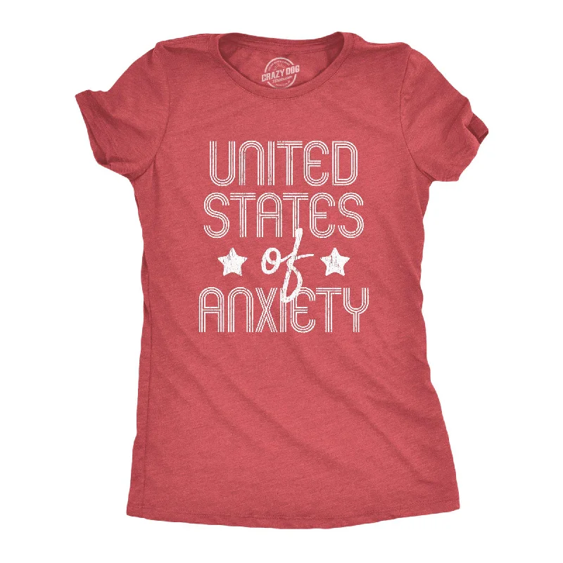 United States Of Anxiety Women's T Shirt-- Mesh Canvas Denim