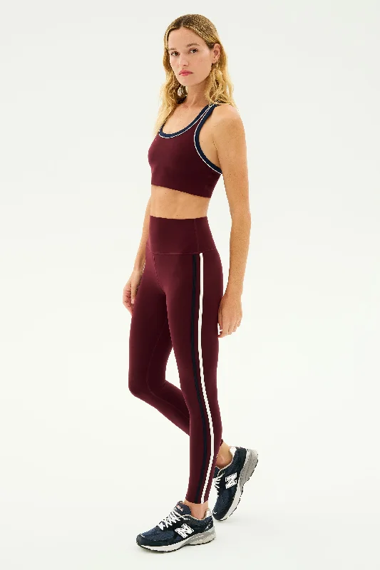 Ella High Waist Airweight Leggings Dark Cherry Elegant Casual Fit Leggings