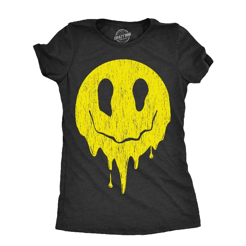 Dripping Smile Women's T Shirt-- Notch Collar Peter Pan Collar Cowl Neck