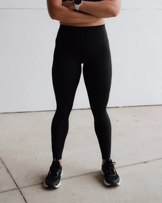 The Prescription Legging - Black Comfortable Ribbed Waistband Leggings