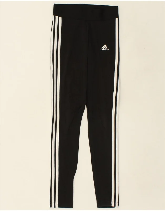 ADIDAS Womens Leggings UK 4/6 XS Black Comfortable Lounge Leggings