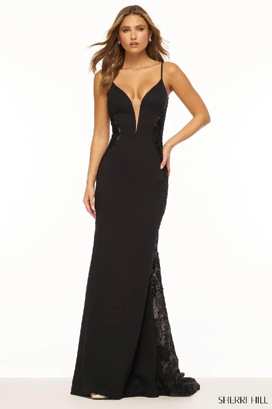 Sherri Hill 56352 - Lace Embellished Sleeveless Evening Dress empire Waist empire