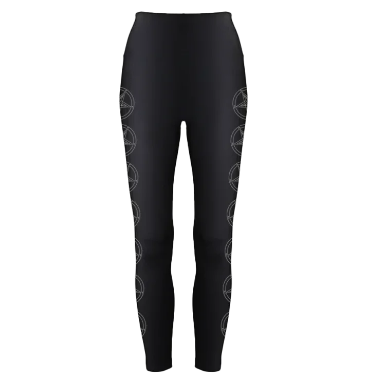 BAG OV BONES - 'Baphomet' Leggings (Silver) Fashionable Printed Legging Pants