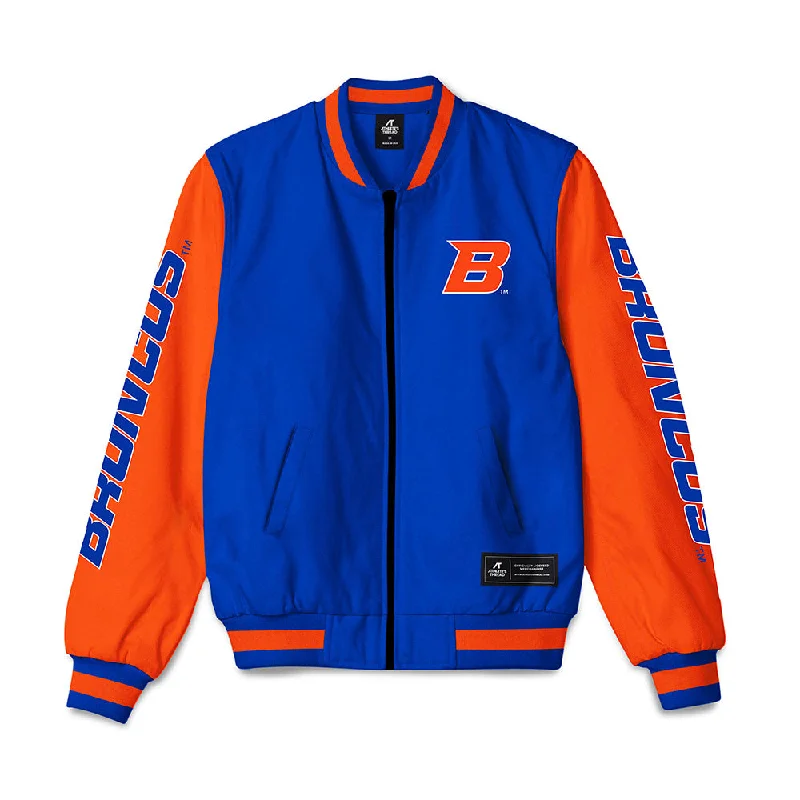 Boise State - NCAA Women's Track & Field : Nanette Novak - Bomber Jacket Warm Padded Bomber