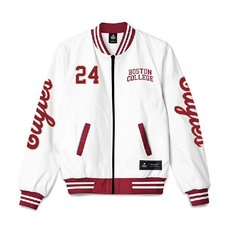 Boston College - NCAA Women's Soccer : Sophie Reale - Bomber Jacket Ultra-Light Down Bomber