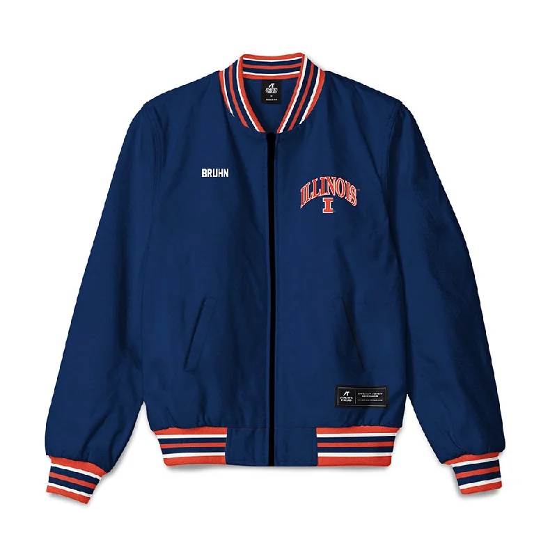 Illinois - NCAA Women's Cross Country : Mabry Bruhn - Bomber Jacket Mesh Paneled Bomber