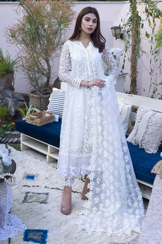 Embroidered White Long Frock Dupatta Pakistani Party Dresses Tunics Versatile stylish