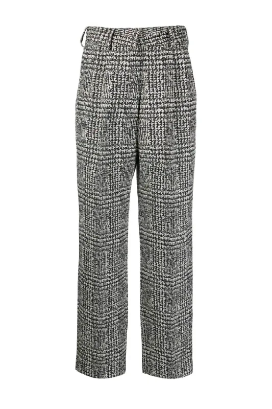 Blazé Milano Lark Fox Pants - Black/ White Modern Bootcut Pants