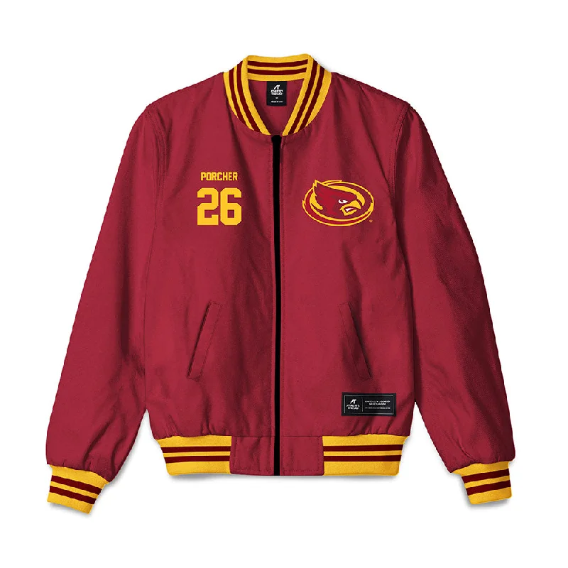 Iowa State - NCAA Women's Cross Country : Maelle Porcher - Bomber Jacket Faux Fur Bomber