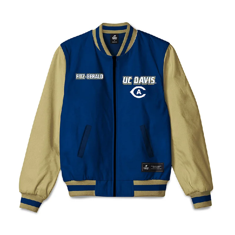 UC Davis - NCAA Women's Gymnastics : Isabella Fitz-Gerald - Bomber Jacket Short Zip Bomber