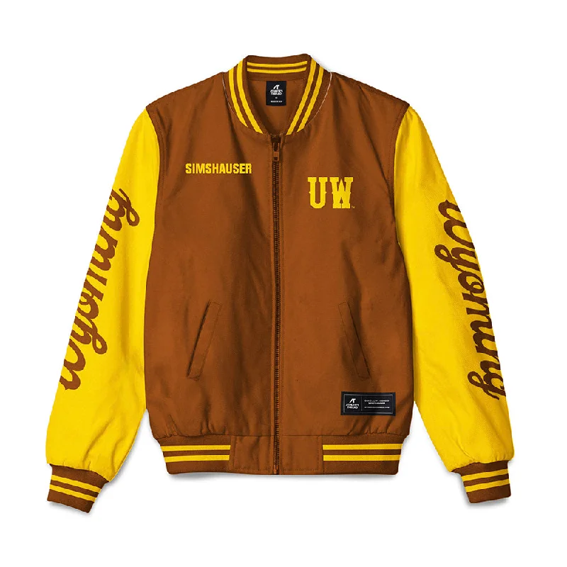 Wyoming - NCAA Women's Cross Country : Kylie Simshauser - Bomber Jacket Lightweight Loungewear Bomber