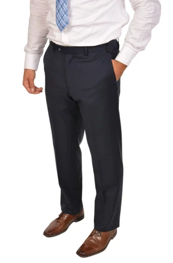 Navy Slim Fit Dress Pants Classic Chino Pants