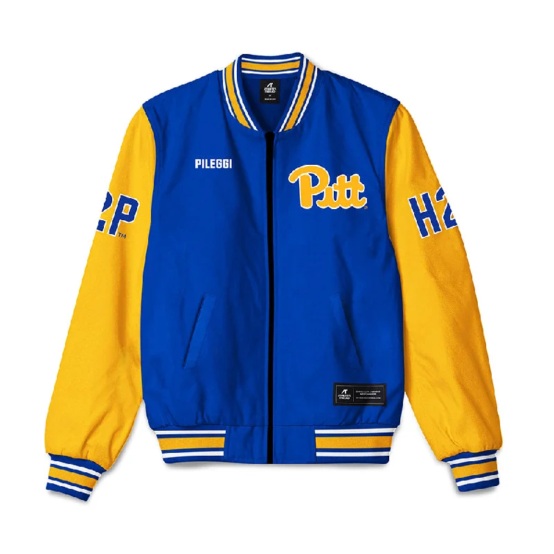 Pittsburgh - NCAA Women's Gymnastics : Lila Pileggi - Bomber Jacket Ultra-Warm Fleece Bomber