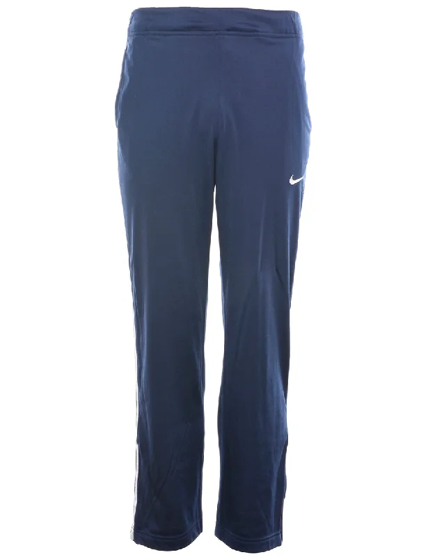 Nike Navy Therma-Fit Track Pants - W25 L30 Classic Bootcut Trousers