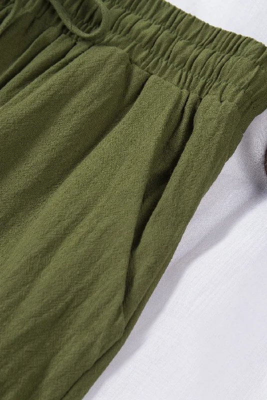 Effortless Style Linen Pants Elegant Wool Trousers