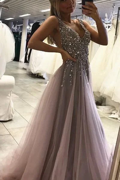 Sexy Side Split Prom Dress Sleeveless Tulle Evening Dress Long Party Dress Tunics Yoga stretchy