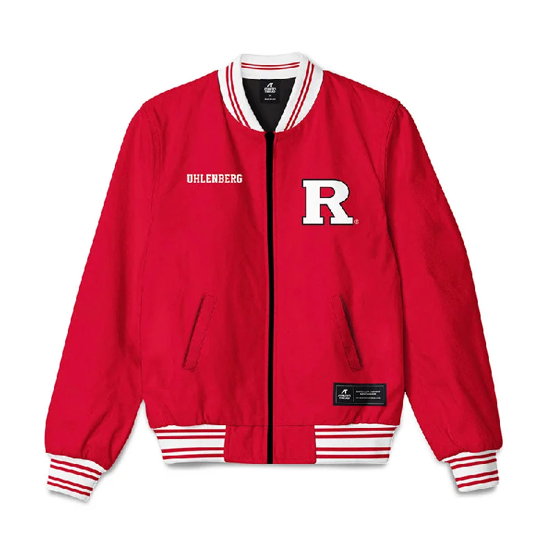 Rutgers - NCAA Women's Gymnastics : Donna Uhlenberg - Bomber Jacket Lightweight Mesh Bomber