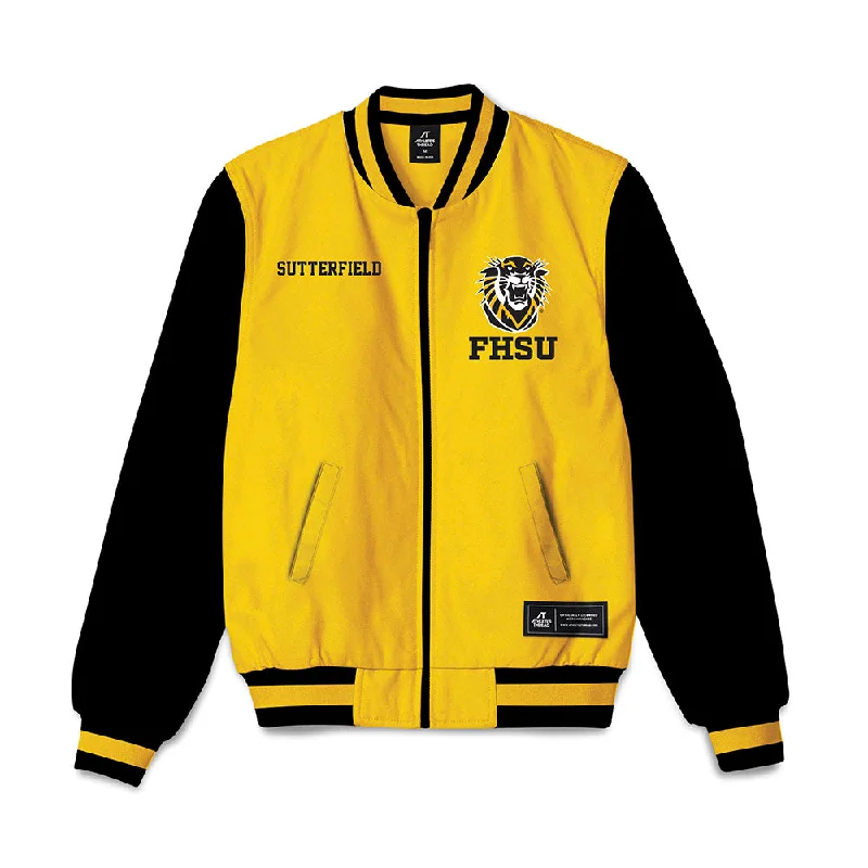 FHSU - NCAA Women's Cross Country : Madison Sutterfield - Bomber Jacket Soft Fleece Bomber