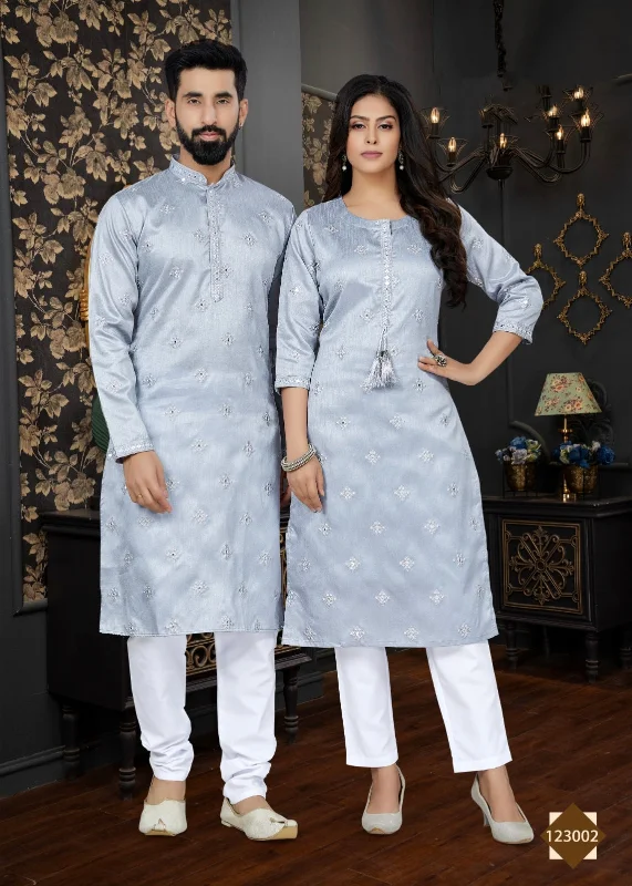 Occasion Special Couple Combo of Kurta with Payjama and Kurti with Pants Trendy Palazzo Pants