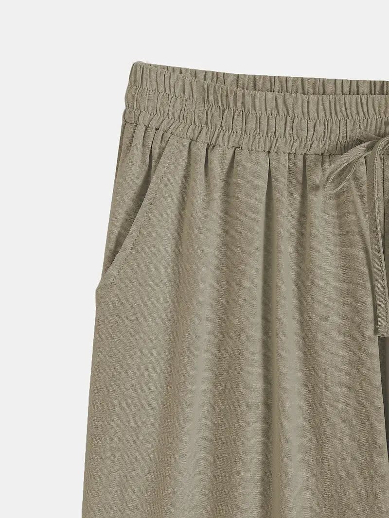 Versatile Linen Pants for Women High-Waist Jogger Pants