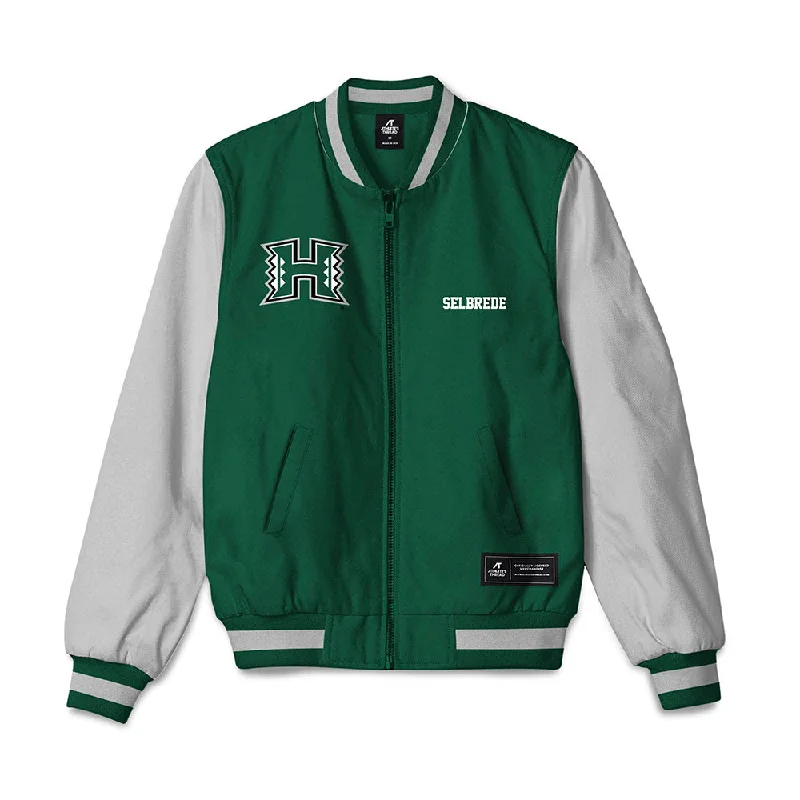 Hawaii - NCAA Women's Cross Country : Breea Selbrede - Bomber Jacket Bold Oversized Bomber