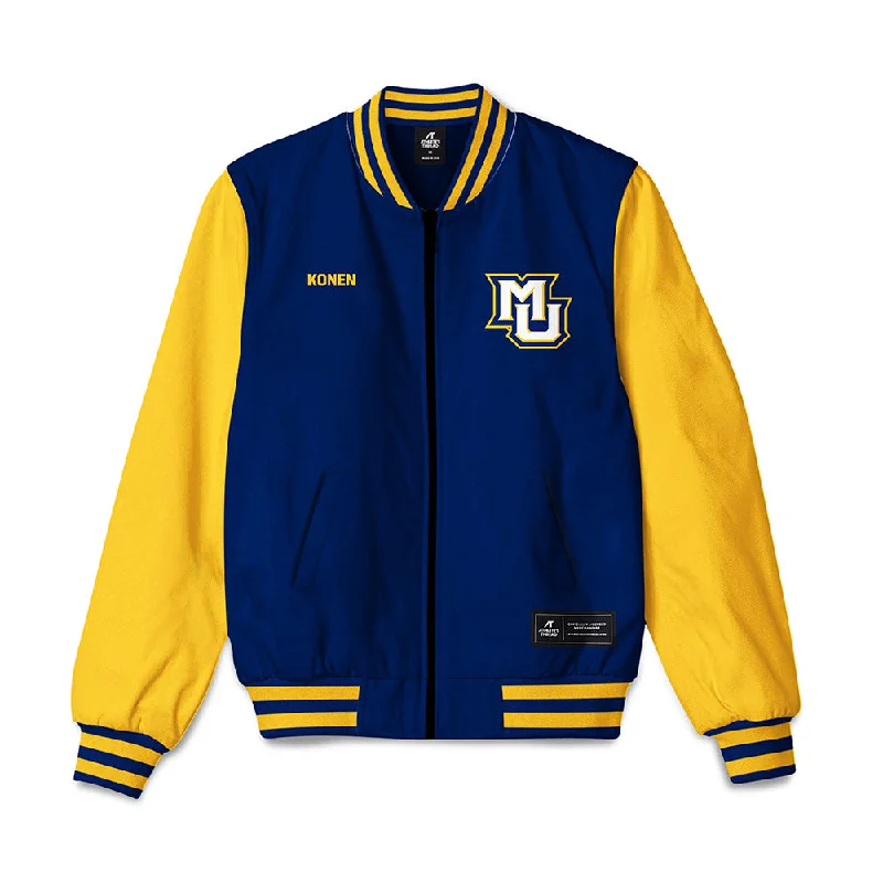 Marquette - NCAA Women's Cross Country : Gianna Konen - Bomber Jacket Collared Formal Bomber