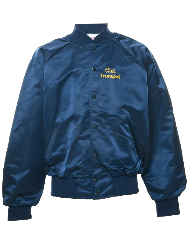 Navy Bomber Jacket - L Soft Touch Bomber