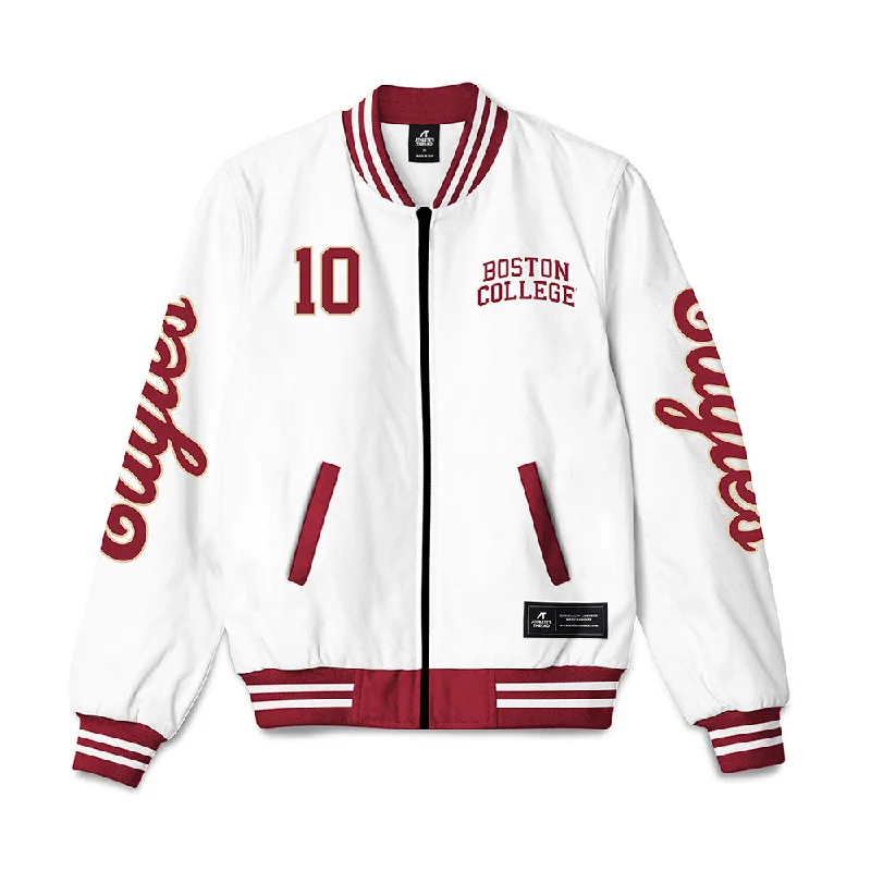 Boston College - NCAA Women's Soccer : Tess Barrett - Bomber Jacket Fleece Lined Bomber