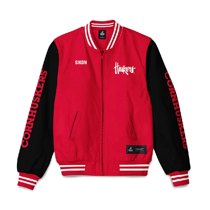 Nebraska - NCAA Women's Gymnastics : Isabel Sikon - Bomber Jacket Collared Formal Bomber