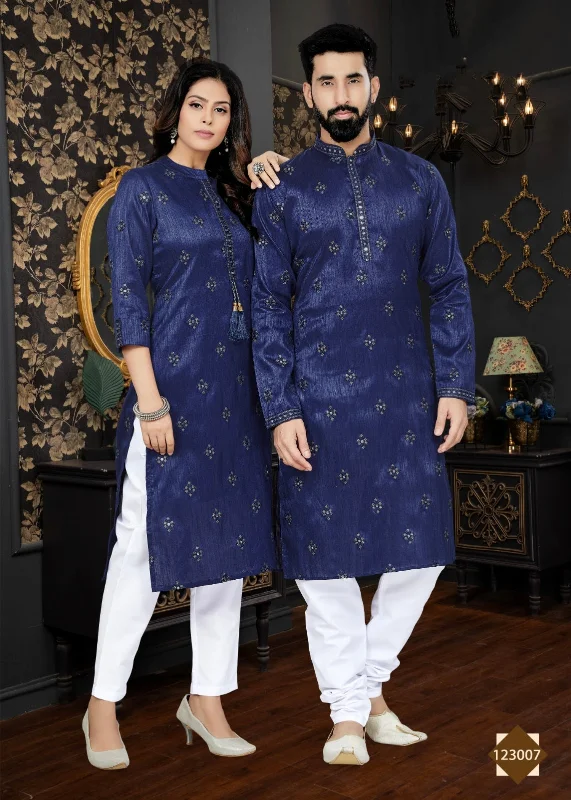 Occasion Special Couple Combo of Kurta with Payjama and Kurti with Pants Comfy Athletic Pants