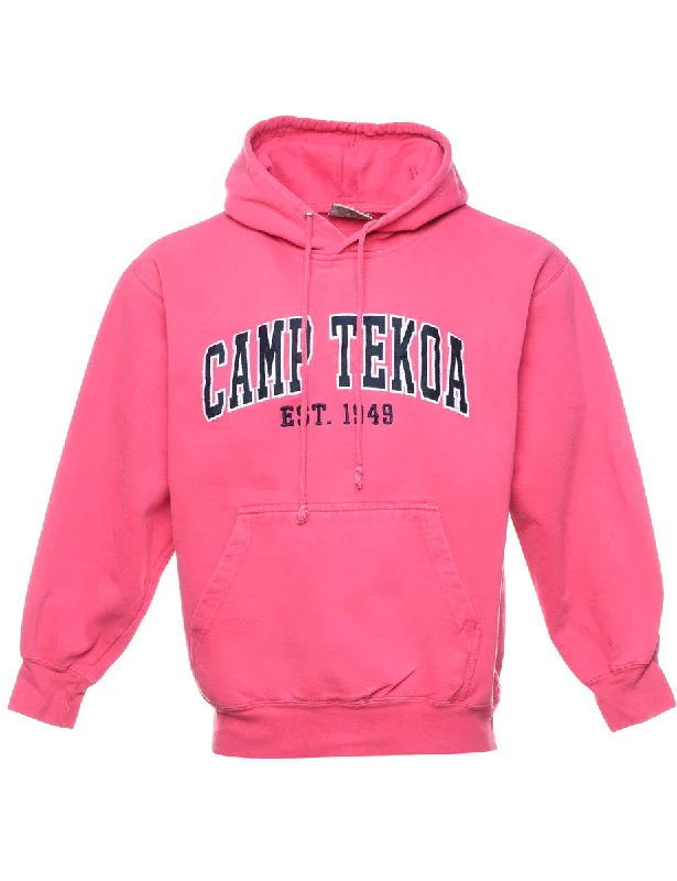 Pink Camp Tekoa Printed Hoodie - M Hoodie with Drawcord Adjustable Secure