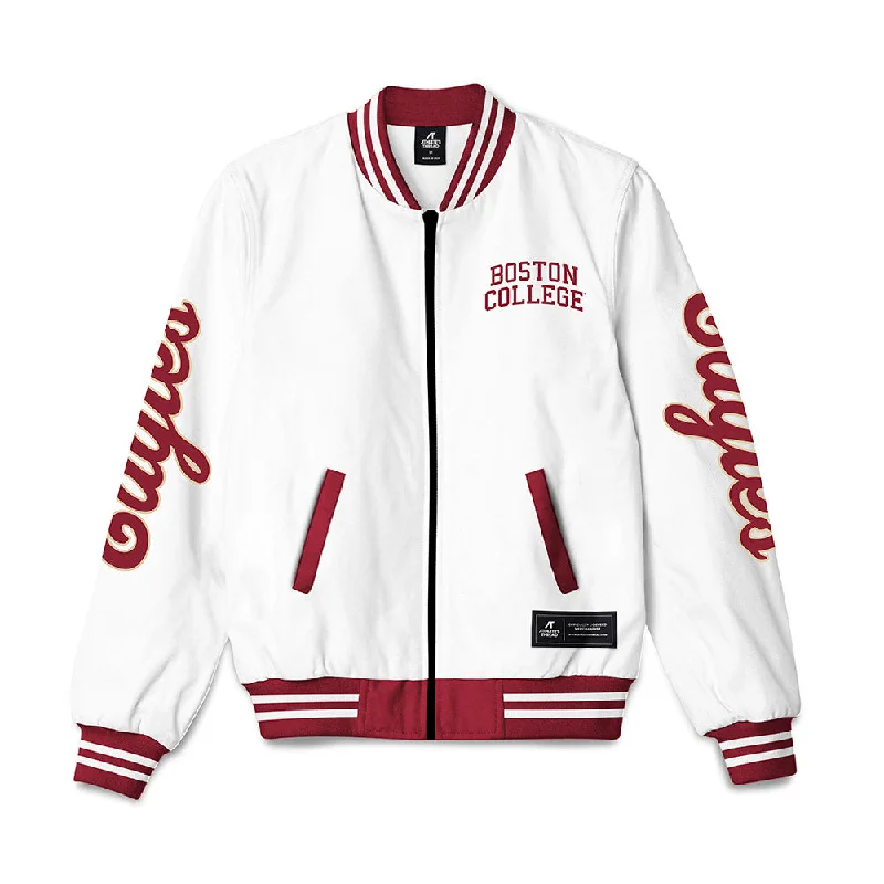 Boston College - NCAA Women's Cross Country : Lindsey Whitton - Bomber Jacket Shearling Collar Bomber