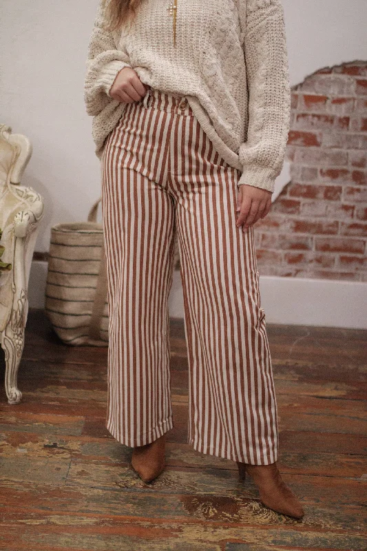 Devon Striped Denim Pants Casual Skinny Fit Pants