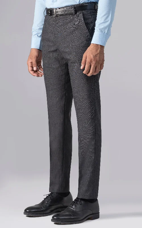 DRESS PANT SLIM FIT CHARCOAL GREY Classic Pleated Pants